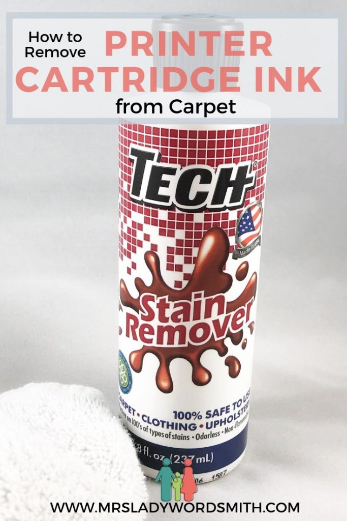 Printer ink is the worst for stains. But you can get it out of carpet with this inexpensive power product. Before and after pictures prove it. Order some today. #stain #cleaning #howto #ink #carpet #clothing #upholstery