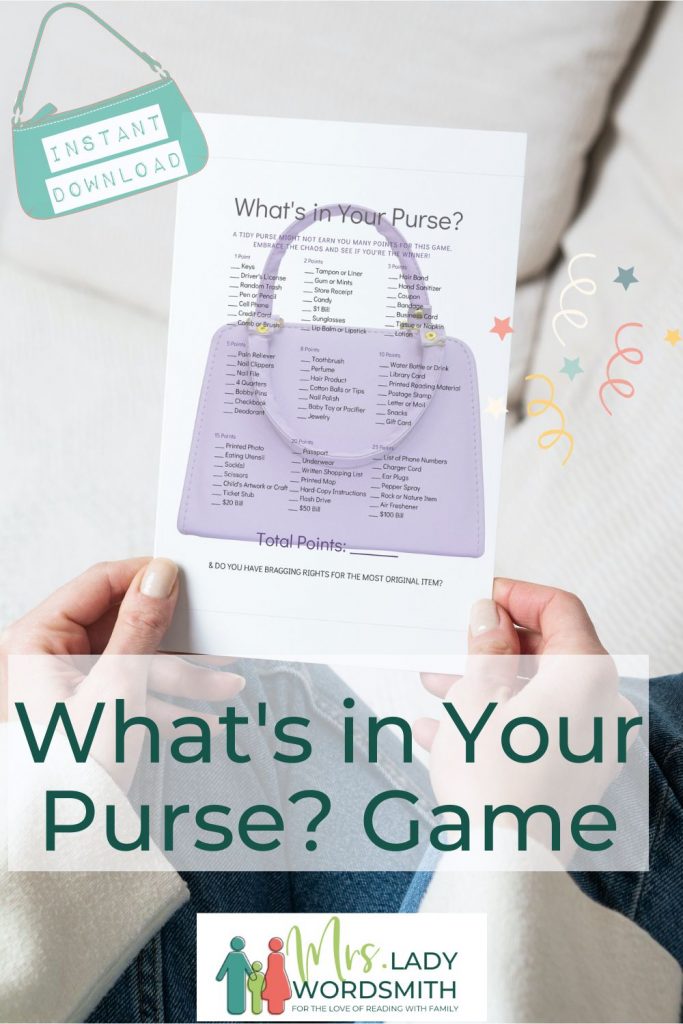What's in Your Purse? is a fun, simple activity to play with a group of women. Simply download the file and print.
