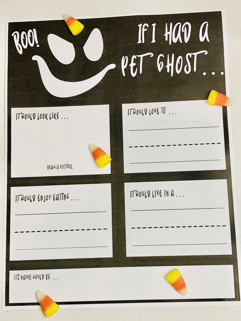 Pet Ghost Halloween Writing Prompt